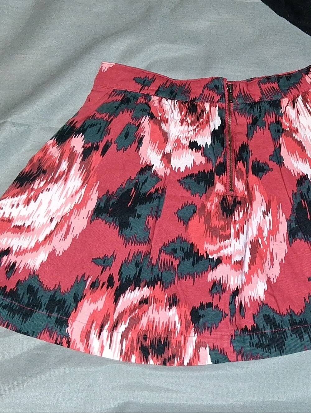 GAP Red and Pink Floral Circle Skirt